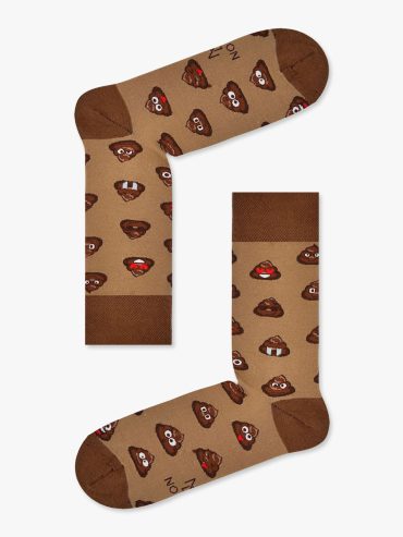 Κάλτσα Βαμβακερή με Σχέδια Poo Emoji NODO