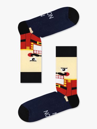 Χριστουγεννιάτικη Κάλτσα Βαμβακερή με Σχέδια Nutcracker NODO