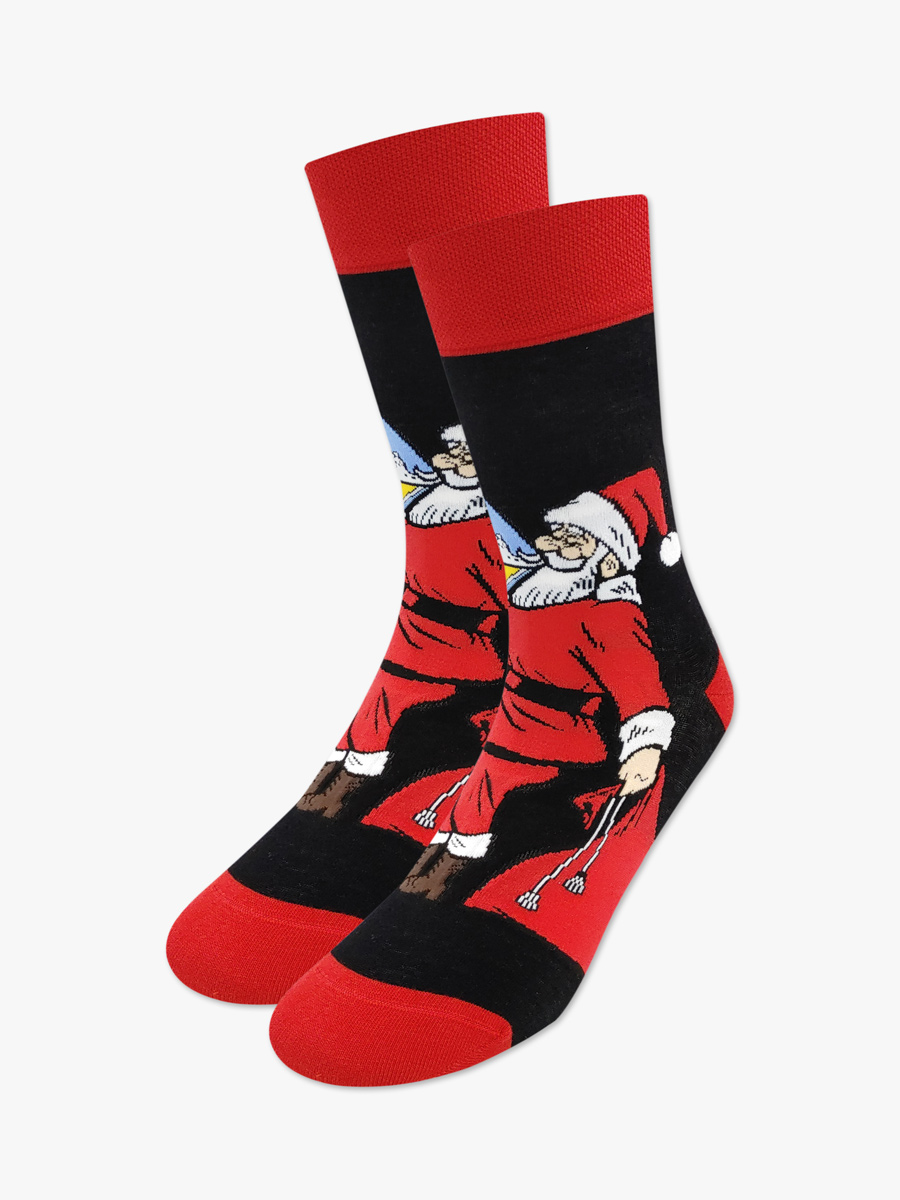 Χριστουγεννιάτικη Κάλτσα Βαμβακερή με Σχέδια Santa Thirsty NODO - Image 2