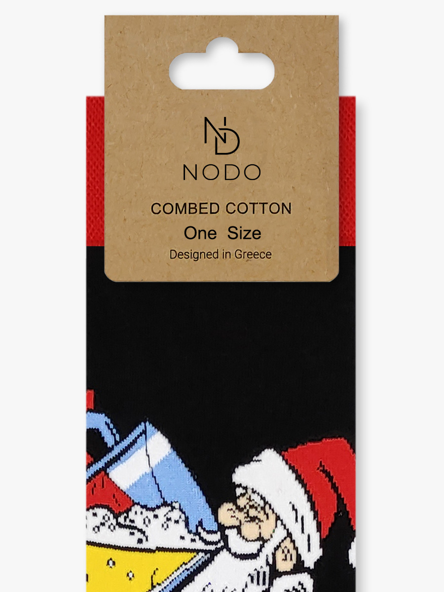 Χριστουγεννιάτικη Κάλτσα Βαμβακερή με Σχέδια Santa Thirsty NODO - Image 3