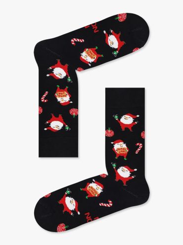 Χριστουγεννιάτικη Κάλτσα Πετσετέ με Σχέδια Mini Santa All Over NODO
