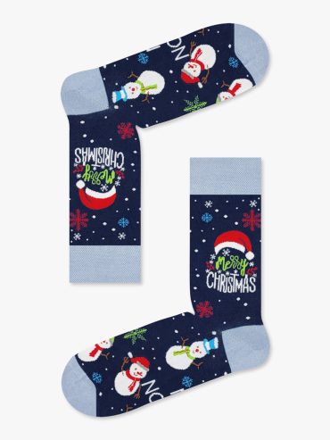 Χριστουγεννιάτικη Κάλτσα Βαμβακερή με Σχέδια Merry Christmas NODO