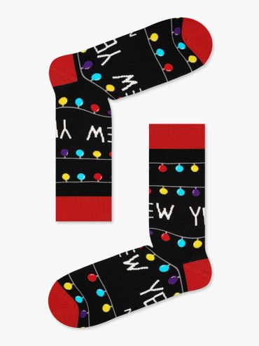 Χριστουγεννιάτικη Κάλτσα Πετσετέ με Σχέδια Happy New Year NODO