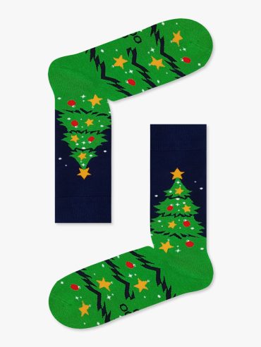 Χριστουγεννιάτικη Κάλτσα Πετσετέ με Σχέδια Oh Christmas Tree NODO