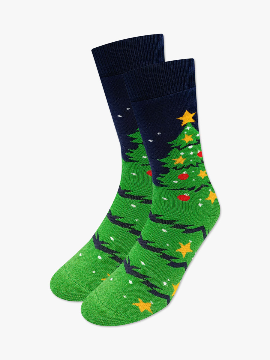 Χριστουγεννιάτικη Κάλτσα Πετσετέ με Σχέδια Oh Christmas Tree NODO - Image 2