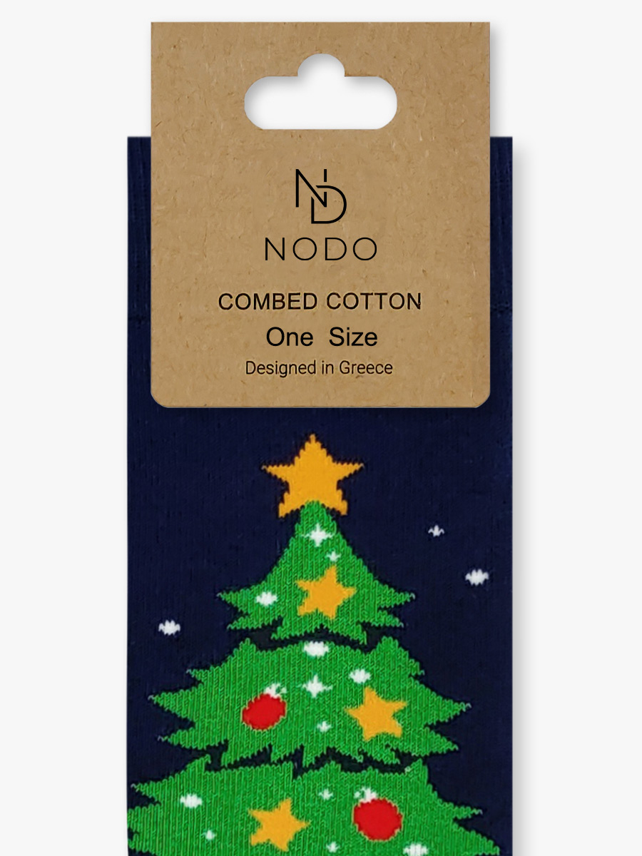 Χριστουγεννιάτικη Κάλτσα Πετσετέ με Σχέδια Oh Christmas Tree NODO - Image 3