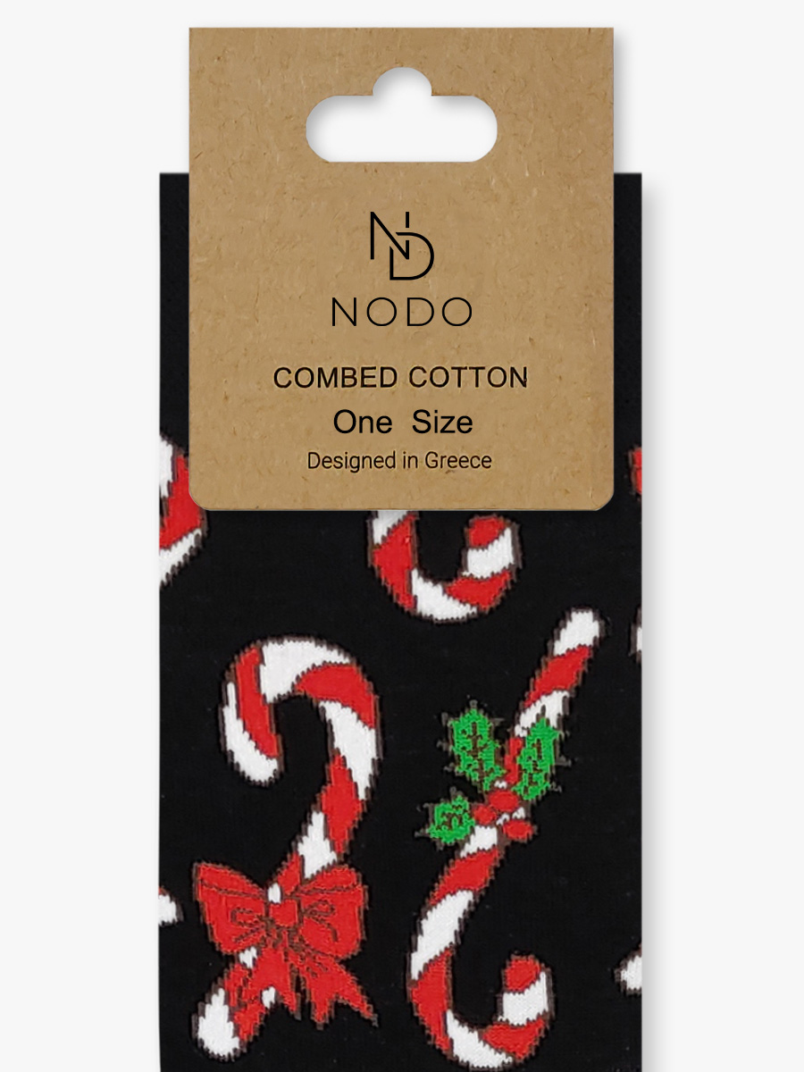 Χριστουγεννιάτικη Κάλτσα Βαμβακερή με Σχέδια Christmas Candy NODO - Image 3