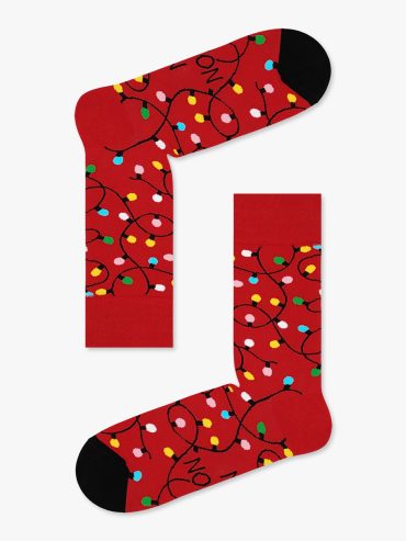 Χριστουγεννιάτικη Κάλτσα Βαμβακερή με Σχέδια Christmas Lights NODO