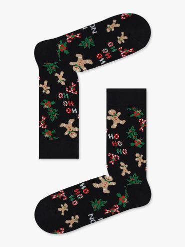 Χριστουγεννιάτικη Κάλτσα Πετσετέ με Σχέδια HO HO HO Ginger Man NODO