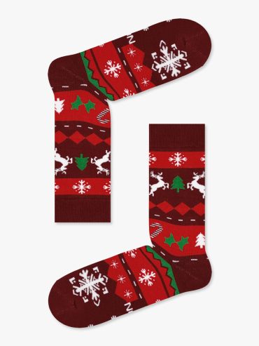 Χριστουγεννιάτικη Κάλτσα Πετσετέ με Σχέδια Christmas Classic NODO