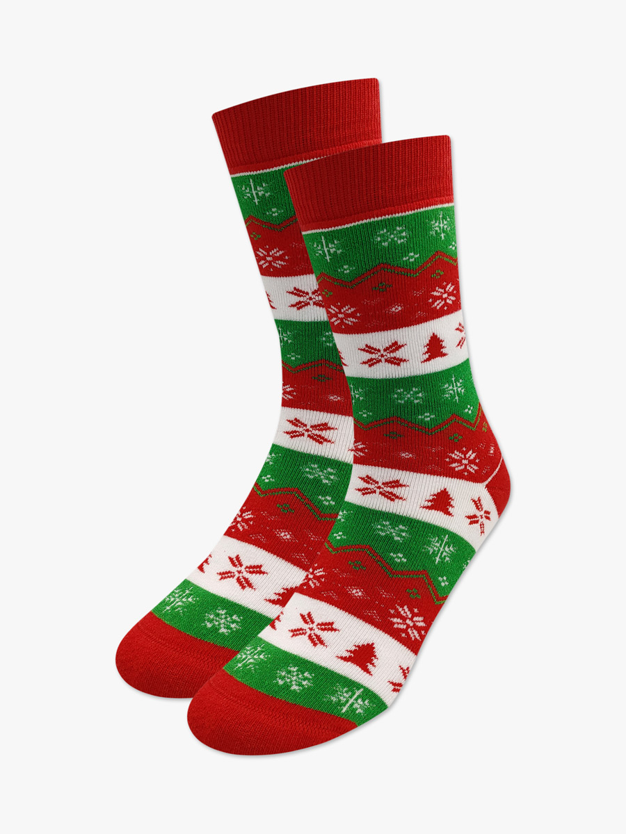 Χριστουγεννιάτικη Κάλτσα Πετσετέ με Σχέδια Christmas Sweater On My Feet NODO - Image 2
