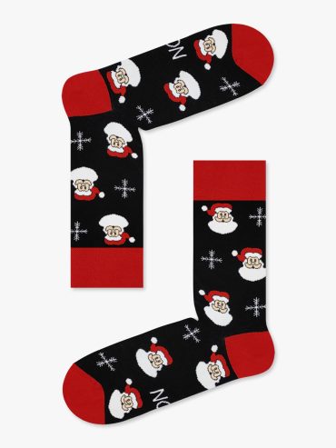 Χριστουγεννιάτικη Κάλτσα Βαμβακερή με Σχέδια Santa All Over NODO