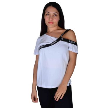 ΒΑΜΒΑΚΕΡΟ ΓΥΝΑΙΚΕΙΟ T-SHIRT PACO COMPANY 201628 ΑΣΠΡΟ