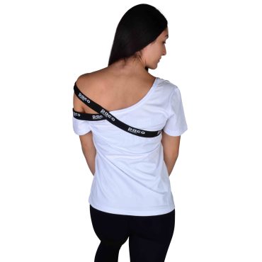 ΒΑΜΒΑΚΕΡΟ ΓΥΝΑΙΚΕΙΟ T-SHIRT PACO COMPANY 201628 ΑΣΠΡΟ