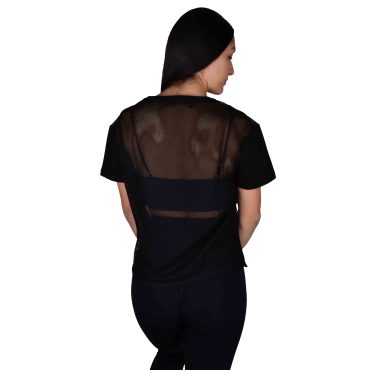 ΒΑΜΒΑΚΕΡΟ ΓΥΝΑΙΚΕΙΟ T-SHIRT PACO BACK FILE ΜΑΥΡΟ 201644