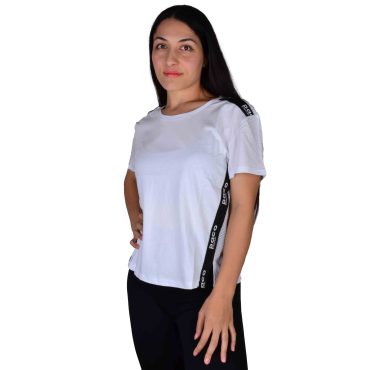 ΒΑΜΒΑΚΕΡΟ ΓΥΝΑΙΚΕΙΟ T-SHIRT PACO BACK FILE ΑΣΠΡΟ 201644