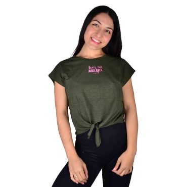 ΒΑΜΒΑΚΕΡΟ ΓΥΝΑΙΚΕΙΟ T-SHIRT CROP AVAILABLE ΧΑΚΙ 201657