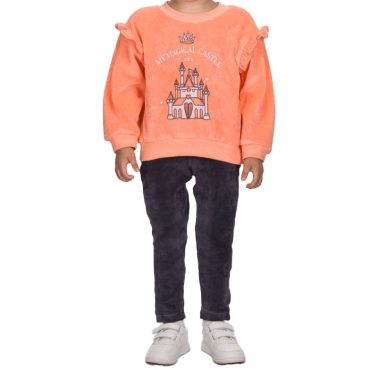 ΒΕΛΟΥΔΙΝΟ ΣΕΤ ΜΕ ΚΟΛΑΝ ΓΙΑ ΚΟΡΙΤΣΙ JOYCE MAGIC CASTLE ΠΟΡΤΟΚΑΛΙ 2561129