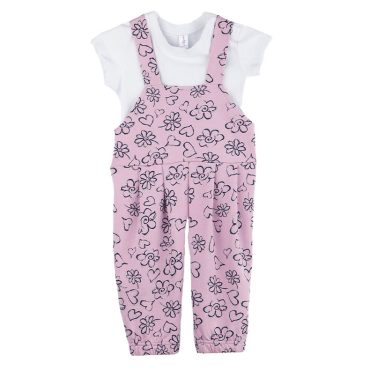 ΒΑΜΒΑΚΕΡΟ ΣΕΤ ΜΕ ΣΑΛΟΠΕΤΑ ΓΙΑ ΚΟΡΙΤΣΙ DREAMS JUMPSUIT ΛΙΛΑ 2421102