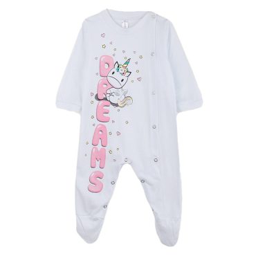 BEBE ΒΑΜΒΑΚΕΡΟ ΦΟΡΜΑΚΙ ΓΙΑ ΚΟΡΙΤΣΙ DREAMS BABY UNICORN ΑΣΠΡΟ 2421203