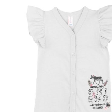 BEBE ΚΟΡΙΤΣΙΣΤΙΚΟ ΒΑΜΒΑΚΕΡΟ KONTOMANIKΟ ΦΟΡΜΑΚΙ DREAMS ZEBRA ΑΣΠΡΟ 2421208