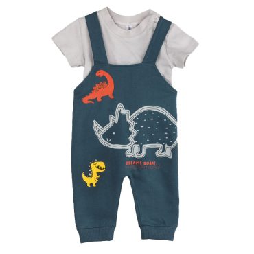 BEBE ΒΑΜΒΑΚΕΡΟ ΣΕΤ ΜΕ ΣΑΛΟΠΕΤΑ ΓΙΑ ΑΓΟΡΙ DREAMS DINO ΜΠΛΕ ΡΑΦ 2422105