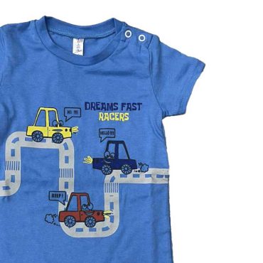 BEBE ΑΓΟΡΙΣΤΙΚΟ ΒΑΜΒΑΚΕΡΟ KONTOMANIKΟ ΦΟΡΜΑΚΙ DREAMS FAST RACERS ΜΠΛΕ ΡΟΥΑ 2422213