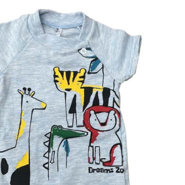 BEBE ΑΓΟΡΙΣΤΙΚΟ ΒΑΜΒΑΚΕΡΟ KONTOMANIKΟ ΦΟΡΜΑΚΙ DREAMS ZOO ΓΑΛΑΖΙΟ 2422214