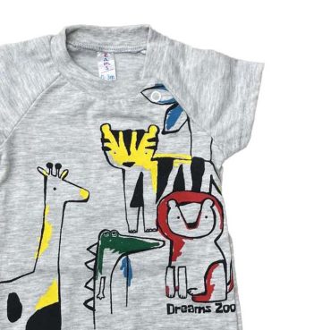 BEBE ΑΓΟΡΙΣΤΙΚΟ ΒΑΜΒΑΚΕΡΟ KONTOMANIKΟ ΦΟΡΜΑΚΙ DREAMS ZOO ΓΚΡΙ 2422214