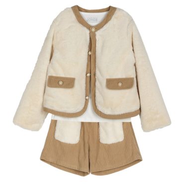 ΚΟΡΙΤΣΙΣΤΙΚΟ ΣΕΤ 3 ΤΕΜΑΧΙΩΝ ΜΕ ΓΟΥΝΙΝΟ ΠΑΝΩΦΟΡΙ JOYCE HEART ΜΠΕΖ 2495902