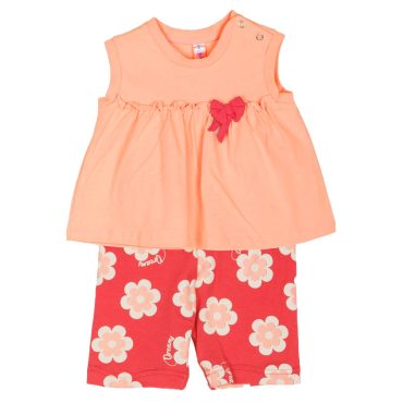 ΒΑΜΒΑΚΕΡΟ ΣΕΤ ΜΕ ΣΟΡΤΣ ΓΙΑ ΚΟΡΙΤΣΙ JOYCE SUMMER FLOWERS ΠΟΡΤΟΚΑΛΙ 2521105