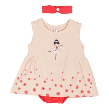 BEBE ΒΑΜΒΑΚΕΡΟ ΣΕΤ ΦΟΡΕΜΑ ΜΕ ΒΡΑΚΑΚΙ ΓΙΑ ΚΟΡΙΤΣΙ DREAMS BALLERINA ΡΟΖ 2521106 ΣΟΜΟΝ