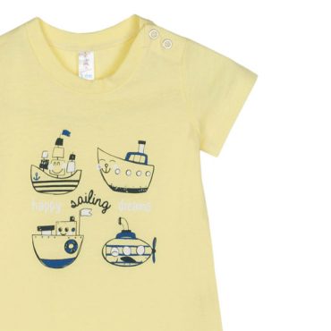 BEBE ΑΓΟΡΙΣΤΙΚΟ ΒΑΜΒΑΚΕΡΟ KONTOMANIKΟ ΦΟΡΜΑΚΙ DREAMS BOAT ΚΙΤΡΙΝΟ 2322213