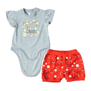 BEBE ΒΑΜΒΑΚΕΡΟ ΣΕΤ ΖΙΠΟΥΝΑΚΙ ΜΕ ΣΟΡΤΣ ΓΙΑ ΚΟΡΙΤΣΙ DREAMS BEE LOVE ΓΚΡΙ 13600