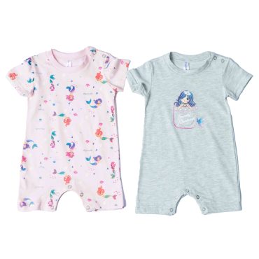 BEBE ΒΑΜΒΑΚΕΡΑ ΦΟΡΜΑΚΙΑ 2 ΤΕΜΑΧΙΩΝ DREAMS MERMAID ΓΚΡΙ 13611