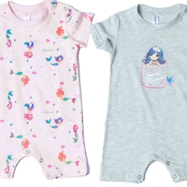 BEBE ΒΑΜΒΑΚΕΡΑ ΦΟΡΜΑΚΙΑ 2 ΤΕΜΑΧΙΩΝ DREAMS MERMAID ΓΚΡΙ 13611