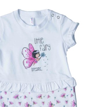 BEBE ΚΟΡΙΤΣΙΣΤΙΚΟ ΒΑΜΒΑΚΕΡΟ KONTOMANIKΟ ΦΟΡΜΑΚΙ DREAMS LITTLE FAIRY ΑΣΠΡΟ 13614