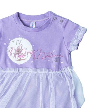 BEBE ΚΟΡΙΤΣΙΣΤΙΚΟ ΒΑΜΒΑΚΕΡΟ KONTOMANIKΟ ΦΟΡΜΑΚΙ DREAMS LOVE BALLET ΜΩΒ 13616