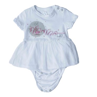 BEBE ΚΟΡΙΤΣΙΣΤΙΚΟ ΒΑΜΒΑΚΕΡΟ KONTOMANIKΟ ΦΟΡΜΑΚΙ DREAMS LOVE BALLET ΑΣΠΡΟ 13616