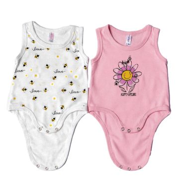 BEBE ΒΑΜΒΑΚΕΡΑ ΑΜΑΝΙΚΑ ΖΙΠΟΥΝΑΚΙΑ 2 ΤΕΜΑΧΙΩΝ DREAMS LADY BUGS ΡΟΖ 13624