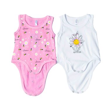 BEBE ΒΑΜΒΑΚΕΡΑ ΑΜΑΝΙΚΑ ΖΙΠΟΥΝΑΚΙΑ 2 ΤΕΜΑΧΙΩΝ DREAMS LADY BUGS ΑΣΠΡΟ 13624