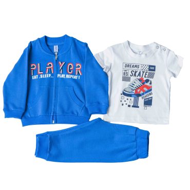 ΒΑΜΒΑΚΕΡΟ ΣΕΤ 3 ΤΕΜΑΧΙΩΝ ΧΩΡΙΣ ΧΝΟΥΔΙ DREAMS PLAYER ΜΠΛΕ 13631