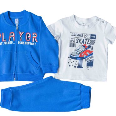 ΒΑΜΒΑΚΕΡΟ ΣΕΤ 3 ΤΕΜΑΧΙΩΝ ΧΩΡΙΣ ΧΝΟΥΔΙ DREAMS PLAYER ΜΠΛΕ 13631