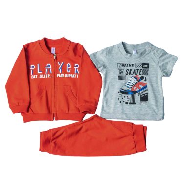 ΒΑΜΒΑΚΕΡΟ ΣΕΤ 3 ΤΕΜΑΧΙΩΝ ΧΩΡΙΣ ΧΝΟΥΔΙ DREAMS PLAYER ΚΟΚΚΙΝΟ 13631