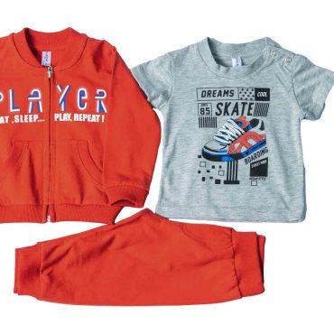 ΒΑΜΒΑΚΕΡΟ ΣΕΤ 3 ΤΕΜΑΧΙΩΝ ΧΩΡΙΣ ΧΝΟΥΔΙ DREAMS PLAYER ΚΟΚΚΙΝΟ 13631