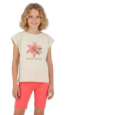 ΒΑΜΒΑΚΕΡΟ ΣΕΤ ΜΕ ΠΟΔΗΛΑΤΙΚΟ ΚΟΛΑΝ JOYCE LILY FLOWER ΜΠΕΖ 2613132