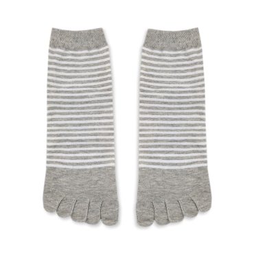 Κάλτσες Βαμβακερές με Δάχτυλα Toe Socks Ριγέ Q&Y