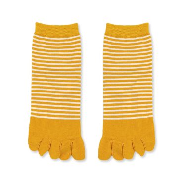 Κάλτσες Βαμβακερές με Δάχτυλα Toe Socks Ριγέ Q&Y