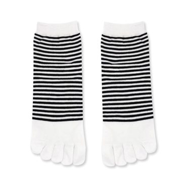 Κάλτσες Βαμβακερές με Δάχτυλα Toe Socks Ριγέ Q&Y