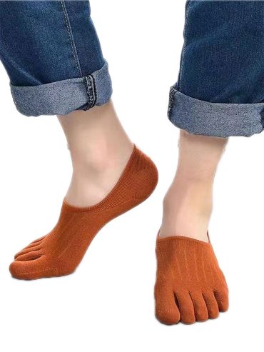 Κάλτσα Βαμβακερή Αόρατη με Δάχτυλα Toe Socks Μονόχρωμη AXID